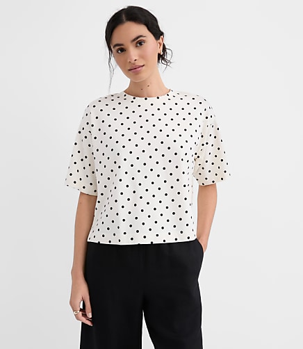 Petite Dotted Modern Tee