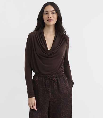 Drapey Cowl Neck Top