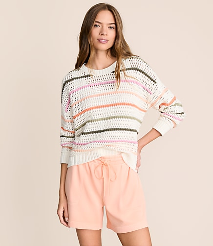 Lou & Grey Pointelle Striped Sweater
