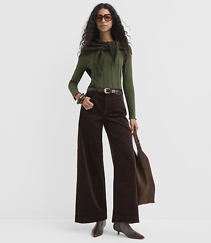 Tall Wide Leg Corduroy Pants