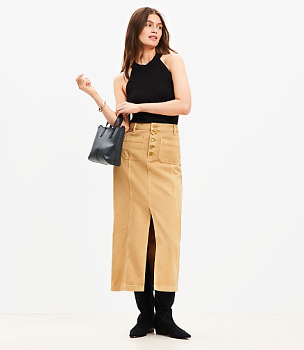 Utility Pocket Midi Skirt