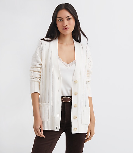 Pointelle Girlfriend Cardigan