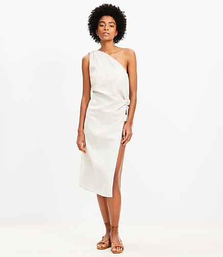 LOFT Beach One Shoulder Sarong Dress