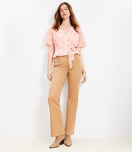 Petite Meadow Peplum Wrap Top