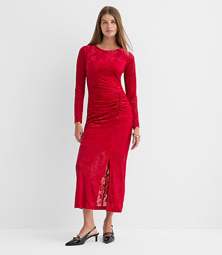 Red Ruffled Dresses | Loft