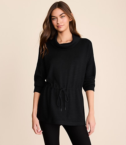Lou & Grey Ottoman Drawstring Tunic Top