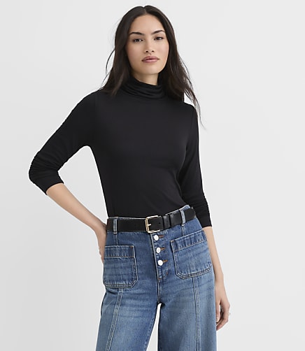 Micro Modal Turtleneck Top