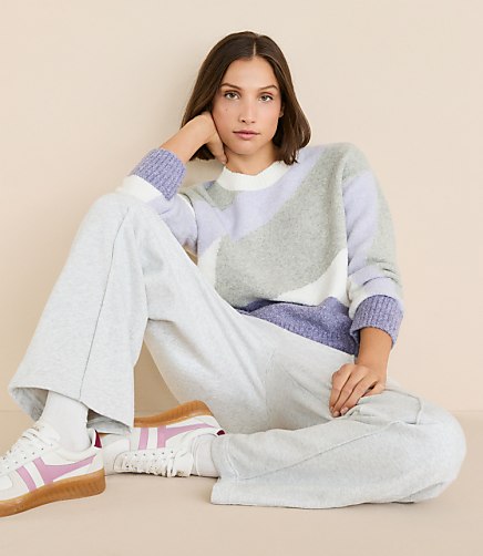 Lou & Grey Colorblock Cloudstitch Sweater