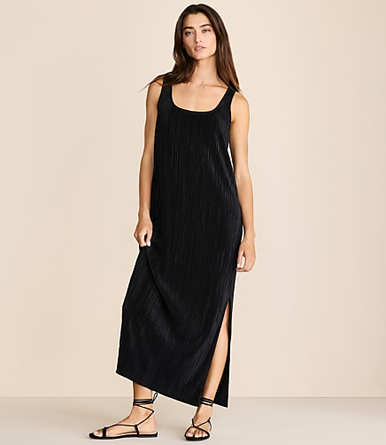 Lou & Grey Plisse Tie Back Tank Maxi Dress