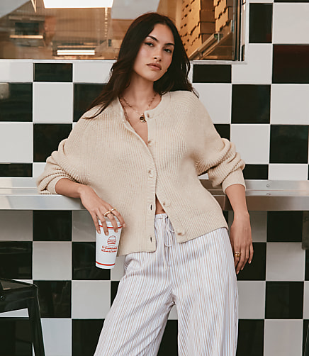 Ribbed Relaxed Cardigan