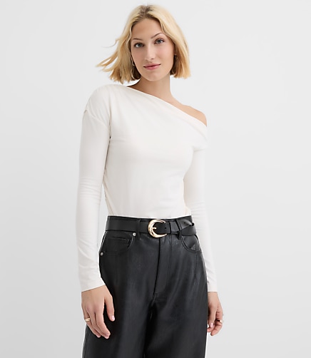 Asymmetrical Off The Shoulder Top
