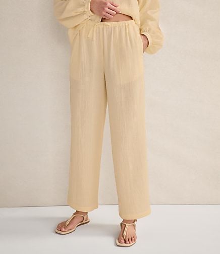 Haven Well Within Organic Cotton Gauze Straight Leg Pants