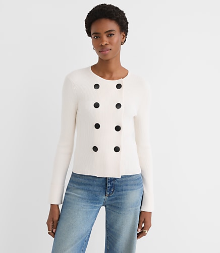 Cuffed Double Breasted Cardigan