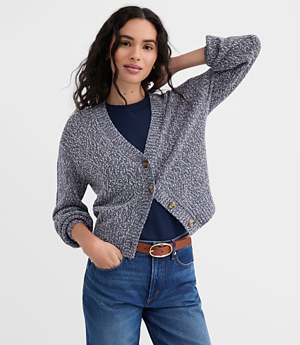 Marled V-Neck Cardigan