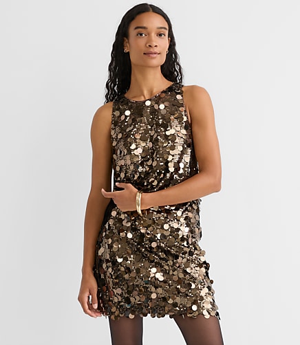 Petite Sequin Sleeveless Top