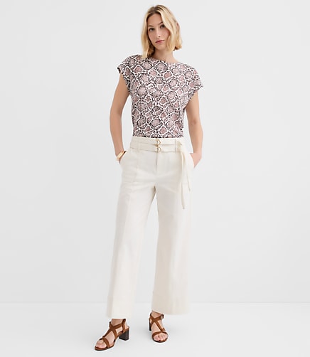 Double Belted Wide Leg Pants