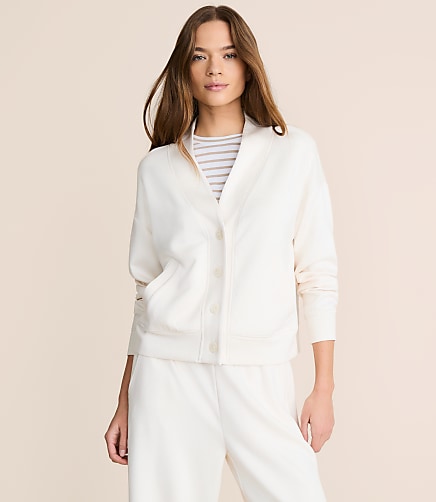 Lou & Grey Scubasoft V-Neck Pocket Cardigan