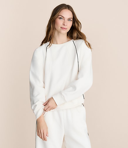 Lou & Grey Piped Elite Fleece Sweatshirt