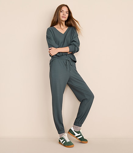 Petite Lou & Grey Upstate Waffle Joggers
