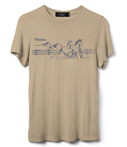 Junk Food Montana Horses Vintage Tissue Tee