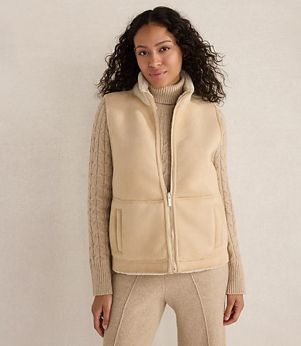 Haven Well Within Faux Suede and Sherpa Reversible Vest