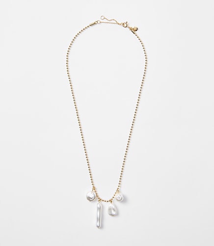 Pearlized Modern Pendant Necklace