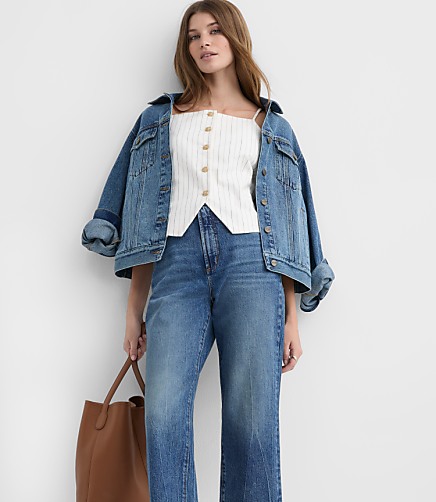 Pinstripe Cotton Linen Strappy Vest Top