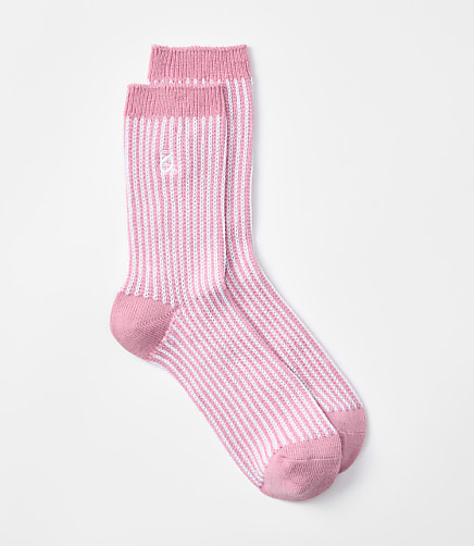 Lou & Grey Striped Crew Socks - Whimsical Mauve