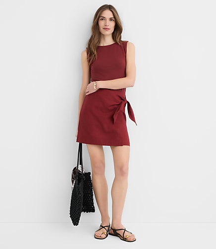 Petite Linen Cotton Wrap Skort