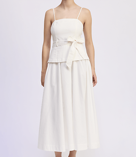 En Saison Samantha Mixed Media Midi Dress