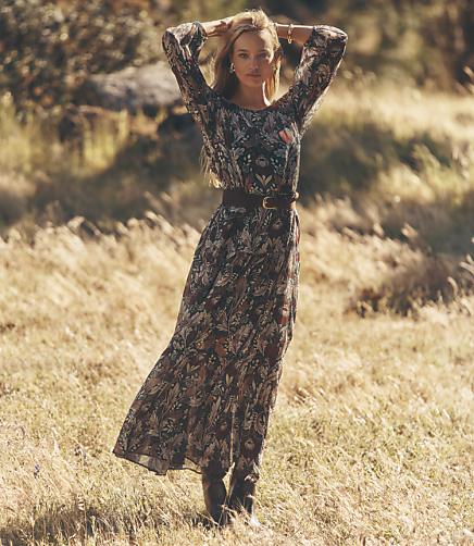 Garden Tiered Tie Waist Maxi Dress