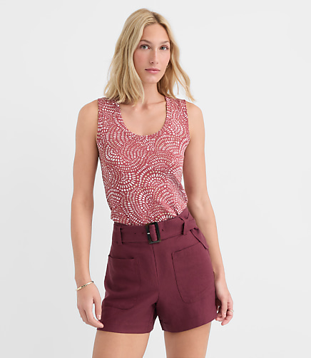 Mosaic Perfect Ribbed Scoop Neck Tank Top
