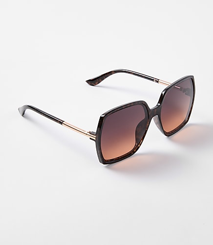Oversized Wrap Sunglasses - Purple