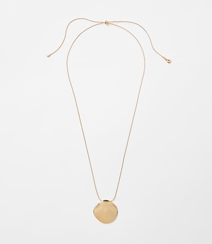 Coin Pull Tie Pendant Necklace