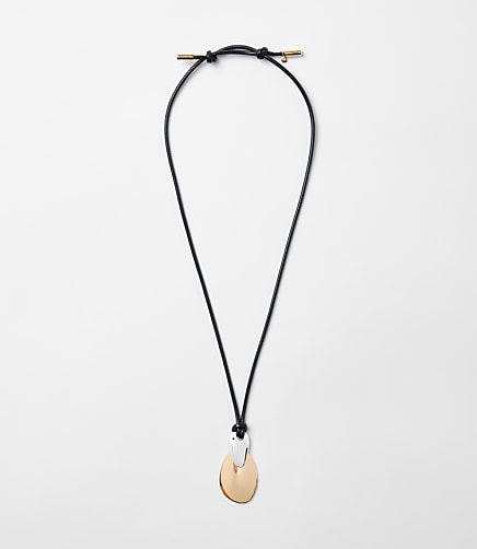 LOFT Versa Mixed Metal Cord Statement Necklace