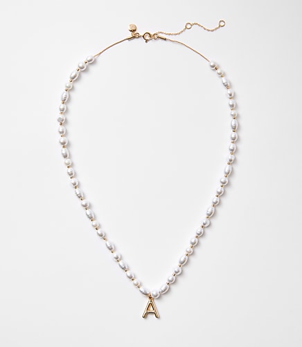 Pearlized Initial Necklace