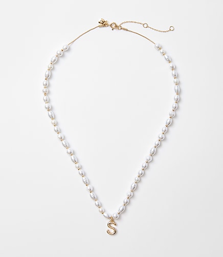 Pearlized Initial Necklace