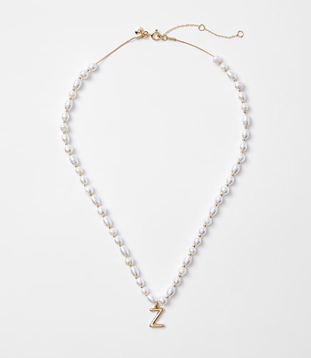 Pearlized Initial Necklace