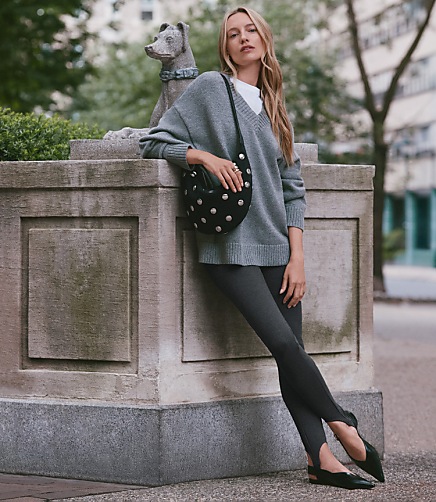Stirrup Leggings in Heathered Ponte