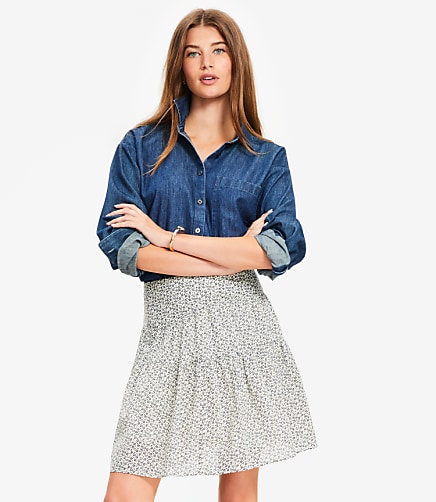 Garden Ruffle Mini Skirt