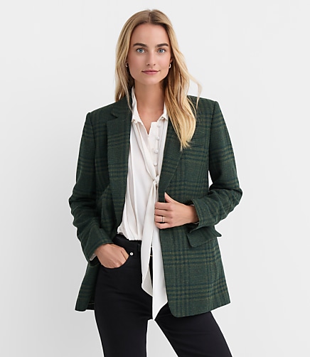 Houndstooth Oversized Blazer