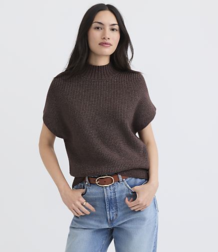 Angled Ribbed Wedge Sweater