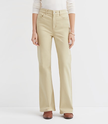 Curvy High Rise Relaxed Flare Pants