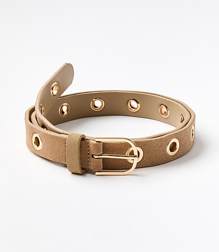 Eyelet Suede Belt