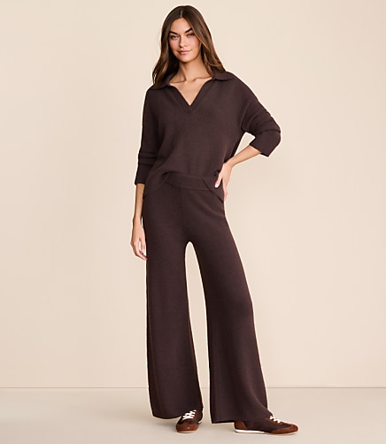Lou & Grey Fuzzy Wide Leg Sweater Pants