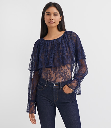 Floral Lace Cape Top