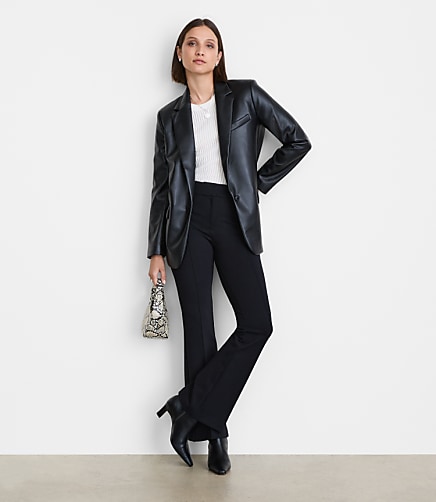 Petite LOFT Versa Faux Leather Relaxed Blazer