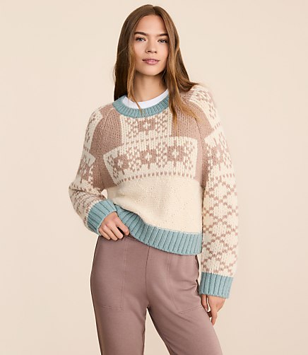 Lou & Grey Geo Fair Isle Sweater