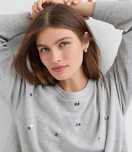Sequin Sparkle Bubble Sweatshirt