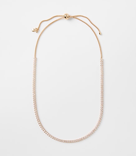 Pull Tie Tennis Necklace